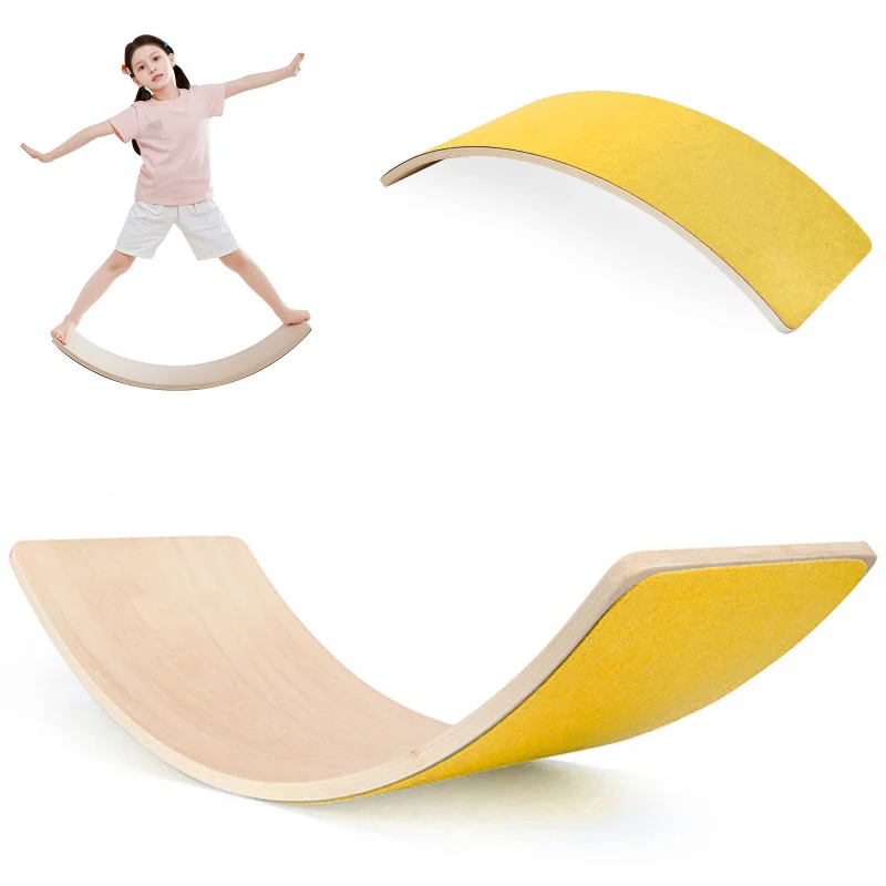 Kids Yoga Education - Tabla de Equilibrio de Madera Arcoíris