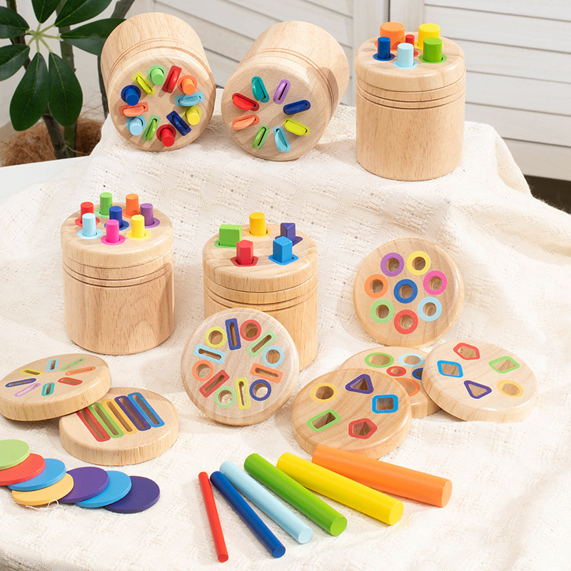 Kids Educational Box - Juguete Educativo Temprano Montessori de Madera,