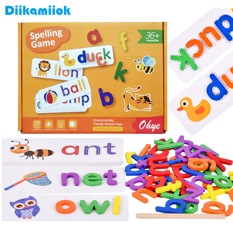 Kids Educational Games Learn English - 52 Uds. Alfabeto inglés ortografía palabras