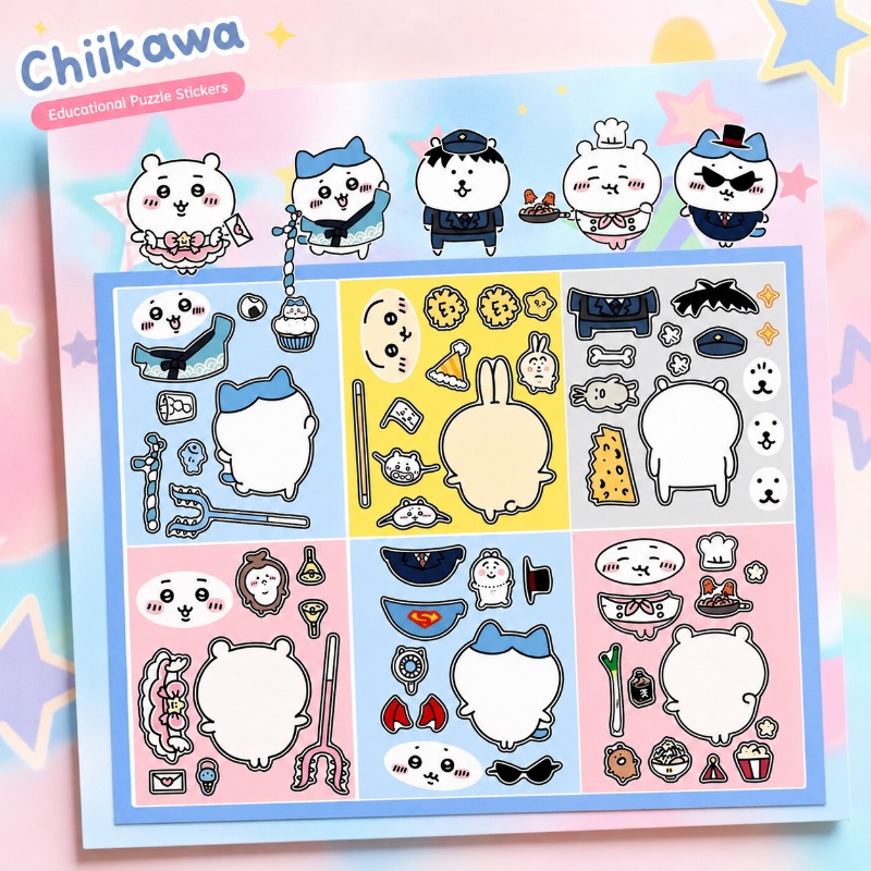 Kids Education In Japan - Pegatinas educativas de Anime Chiikawa, adhesivo