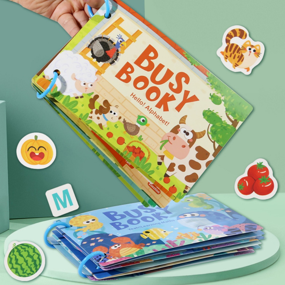 Kids Educational Games Learn English - Libro ocupado pegatina libro silencioso para
