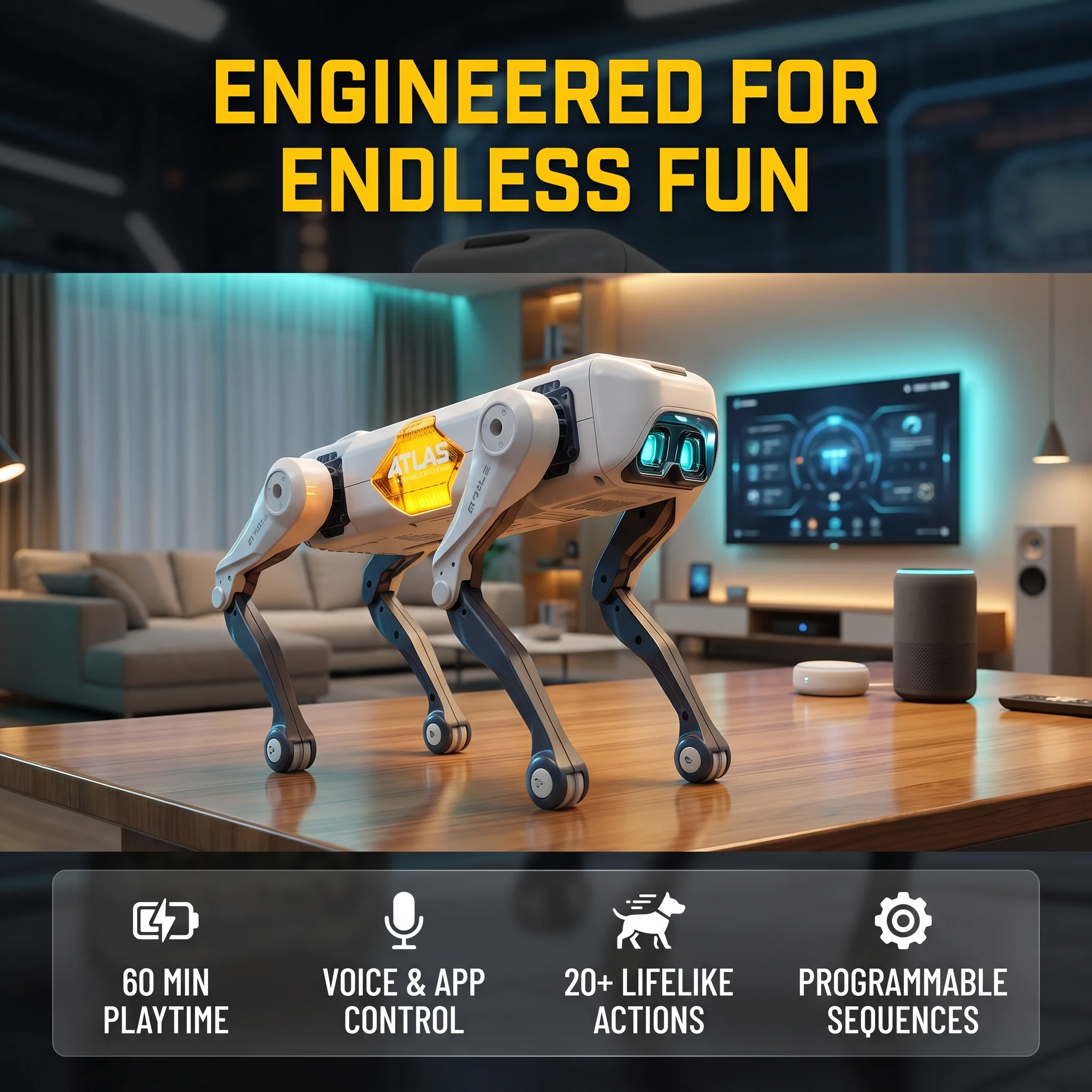 Kids Educational Device - Perro Robot Inteligente con IA, Control