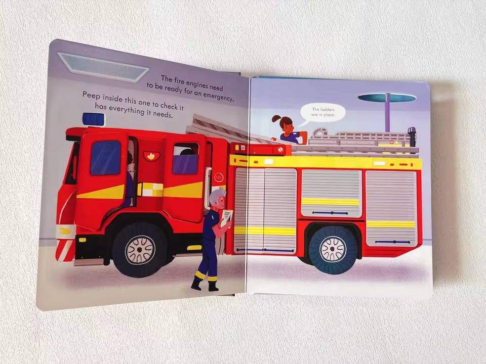 Usborne Peep Inside How A Fire - Kids Education And You reseña y precio