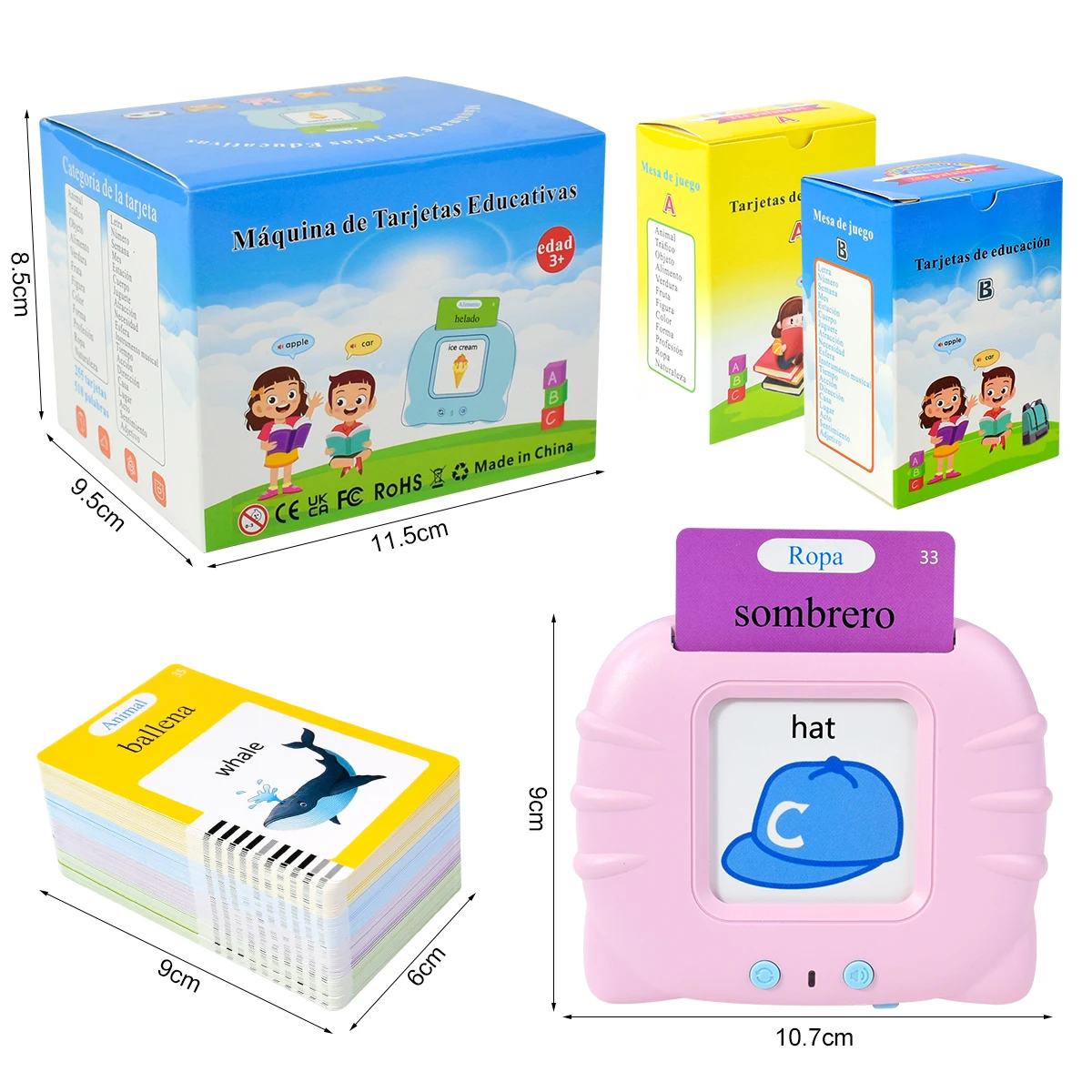 Tarjetas cognitivas electrónic - Kids Educational Games Learn English reseña y precio