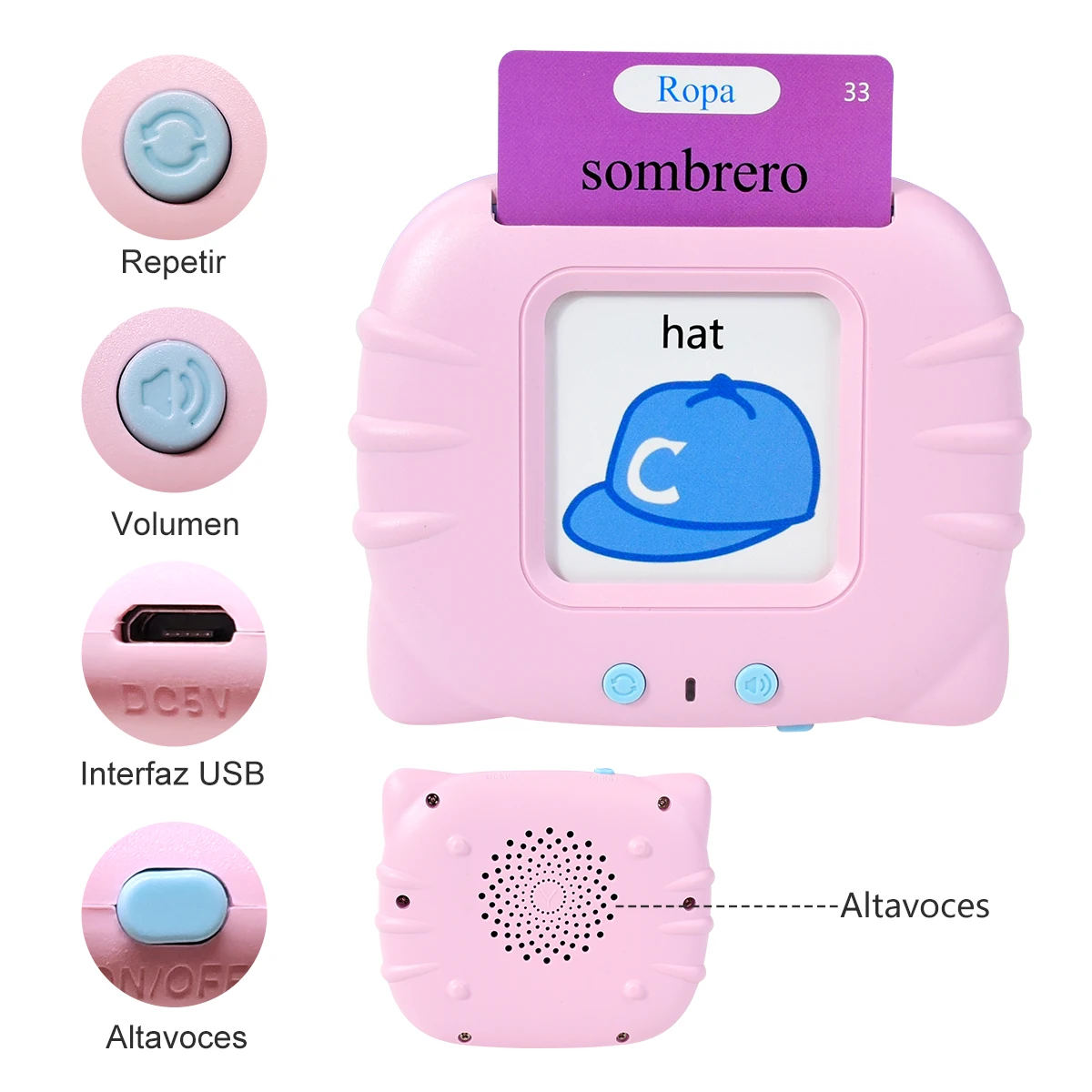 Tarjetas cognitivas electrónic - Kids Educational Games Learn English reseña y precio
