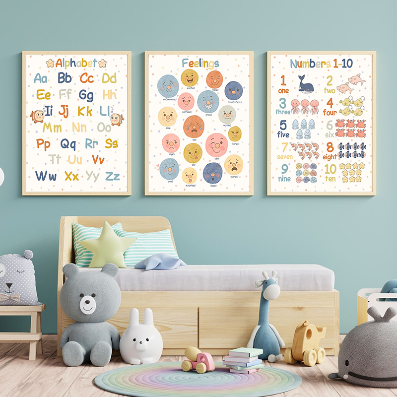 Póster educativo Montessori pa - Kids Yoga Education reseña y precio