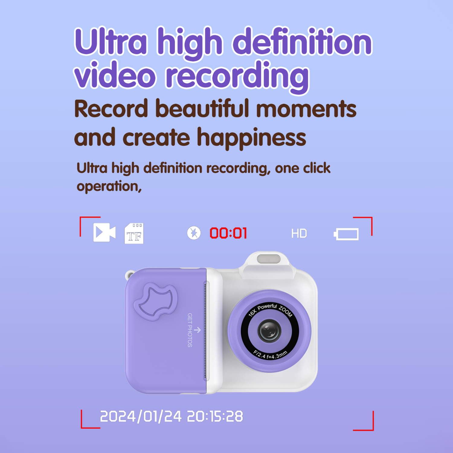 Cámara Digital para niños, imp - Kids Educational Videos reseña y precio