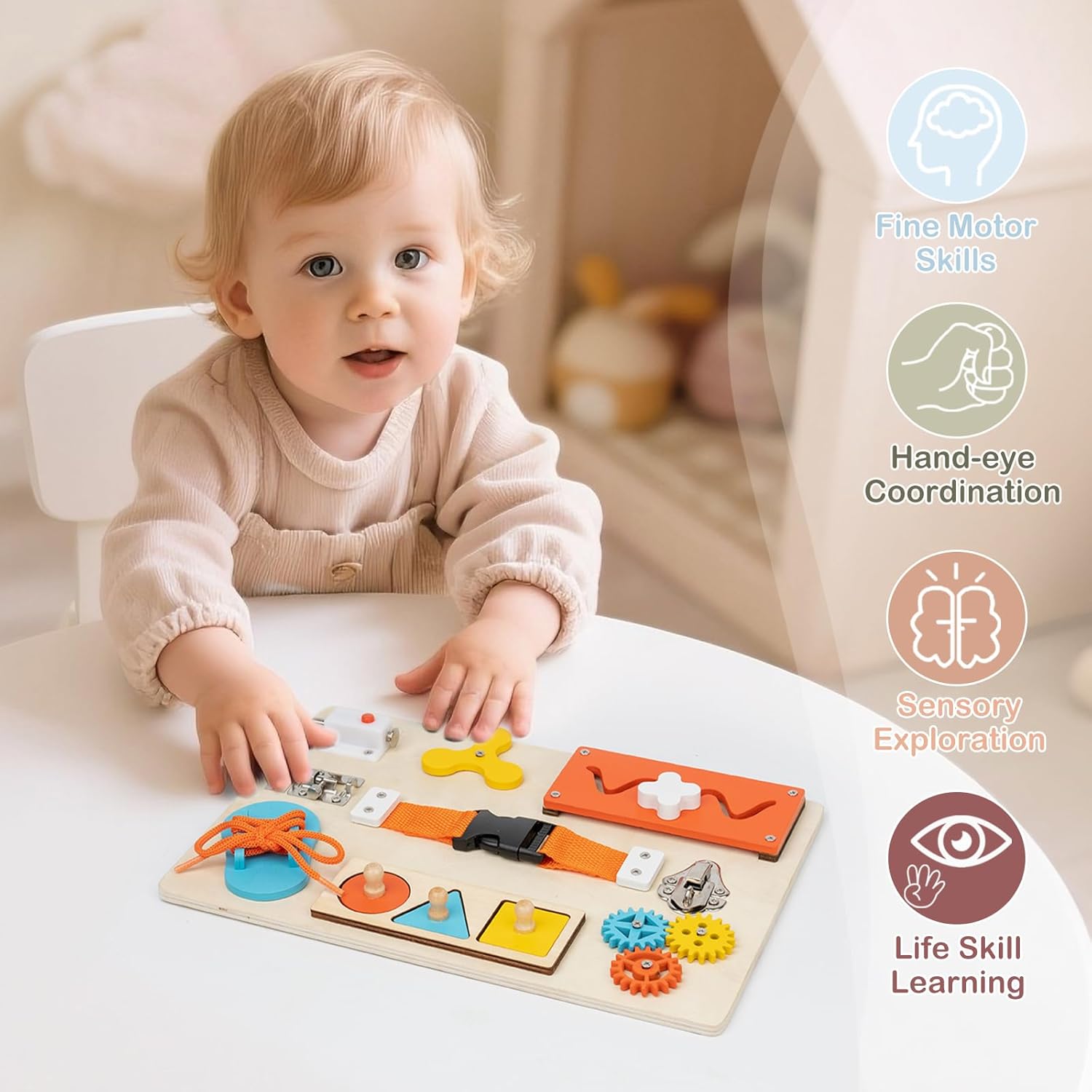 Tablero ocupado Montessori par - Kids Educational Box reseña y precio