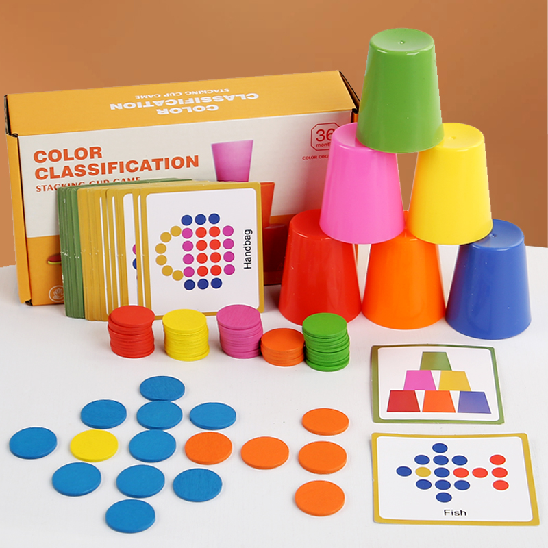 Juego de tazas apilables para  - Kids Education Table reseña y precio