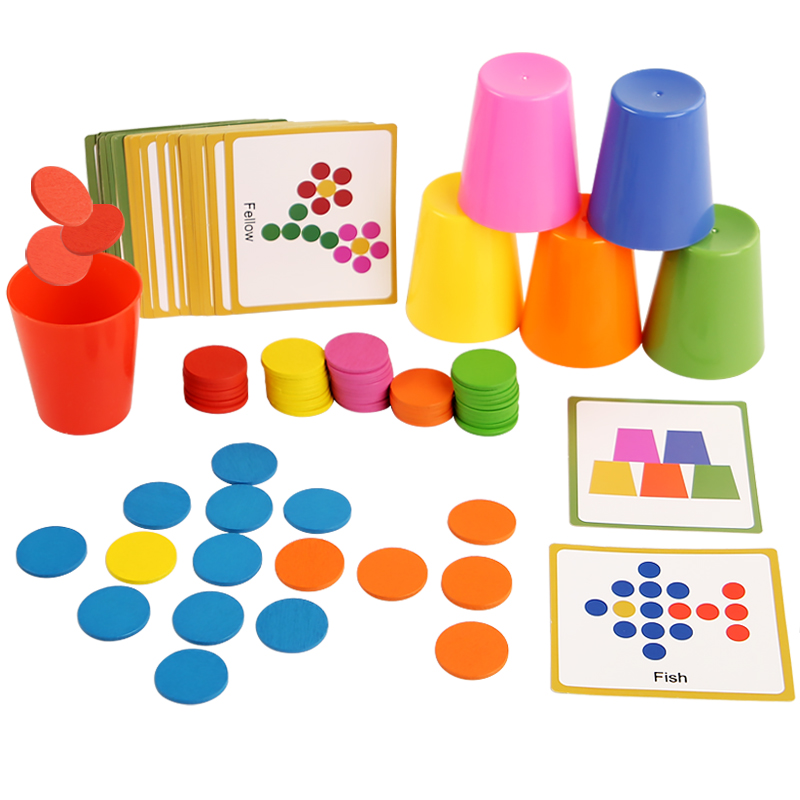 Juego de tazas apilables para  - Kids Education Table reseña y precio