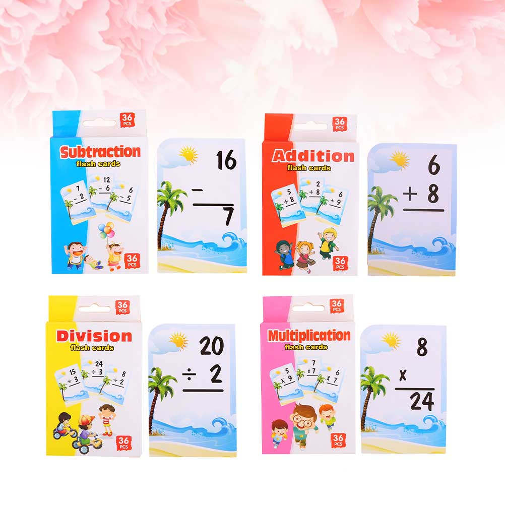 4 cajas de tarjetas de estudio - Kids Educational Box reseña y precio