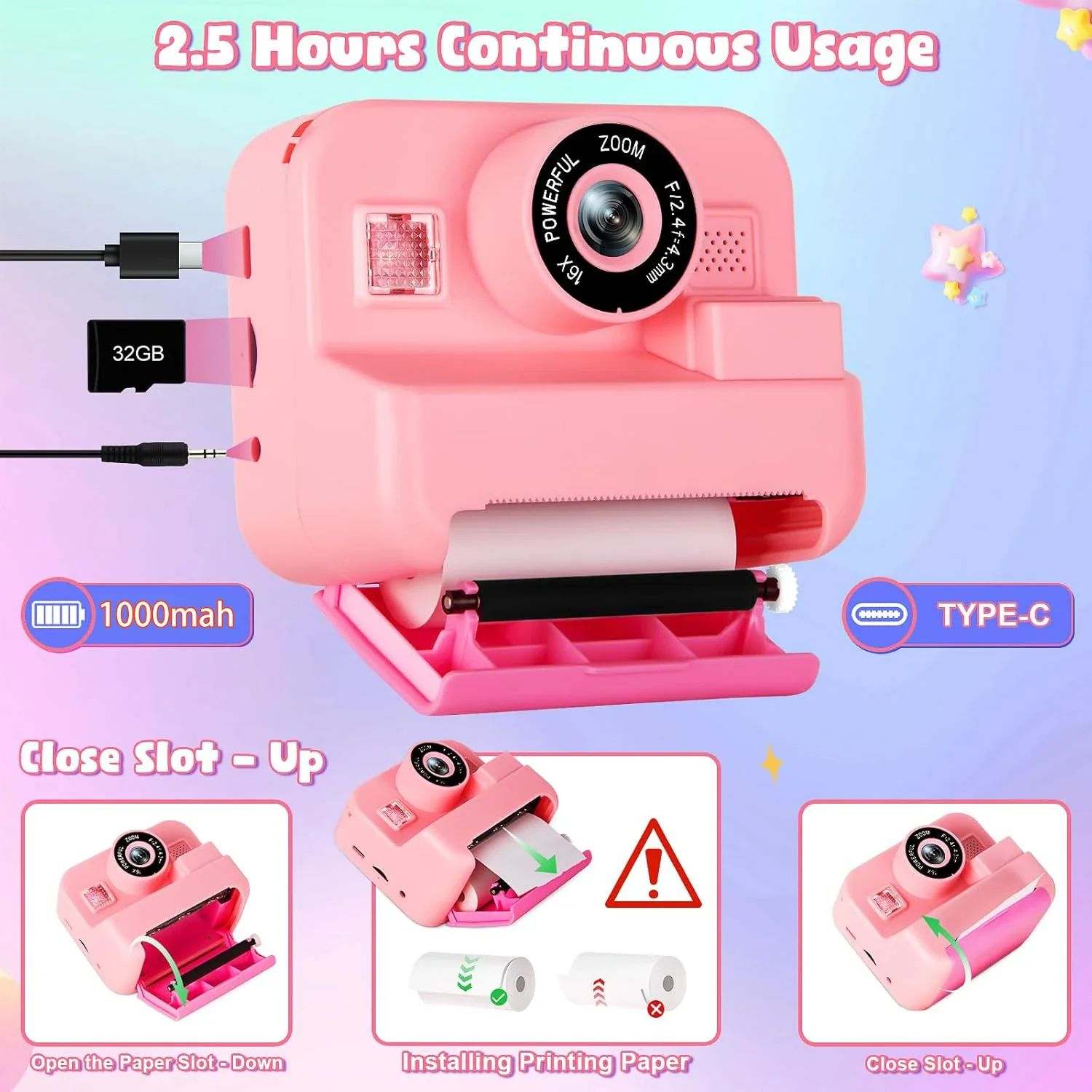 Cámara Digital para niños, imp - Kids Educational Videos reseña y precio