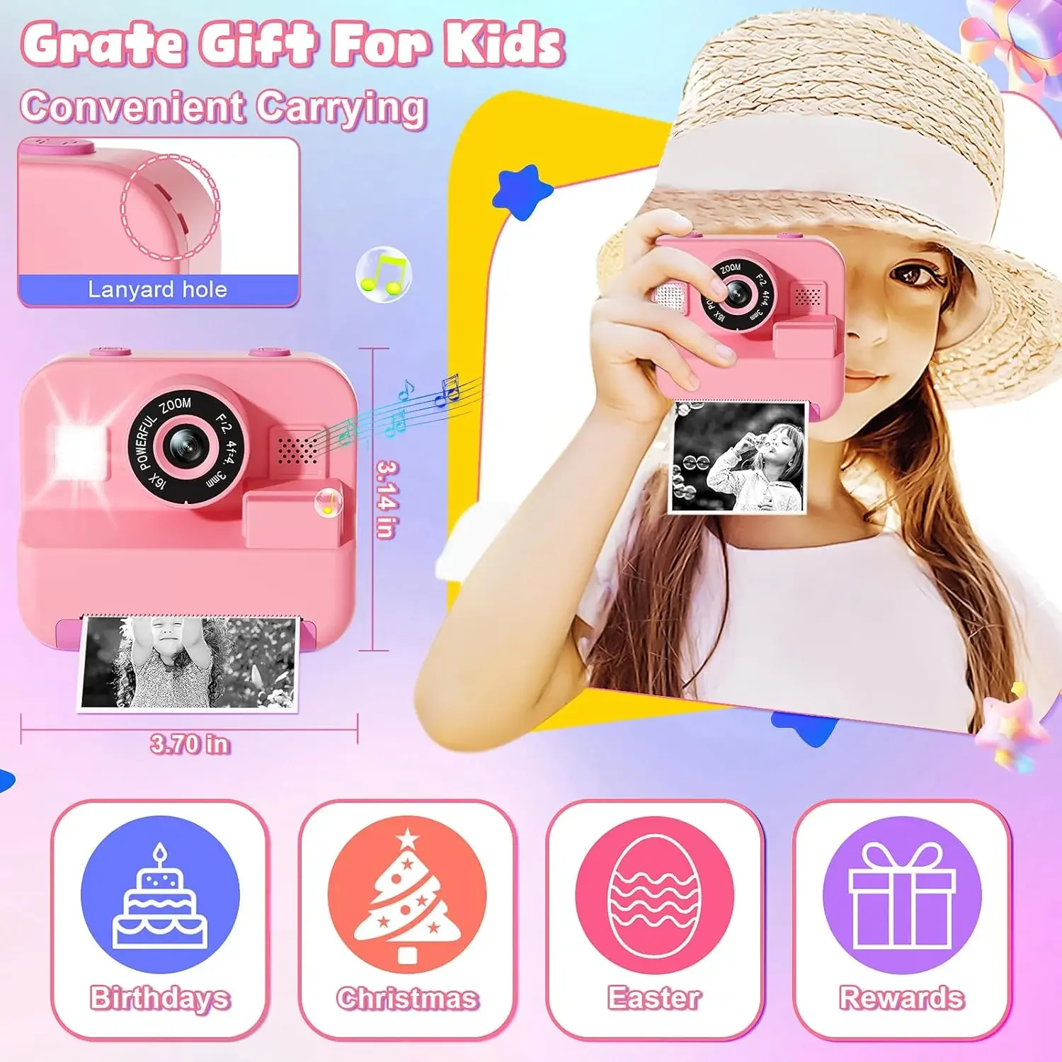 Cámara Digital para niños, imp - Kids Educational Videos reseña y precio