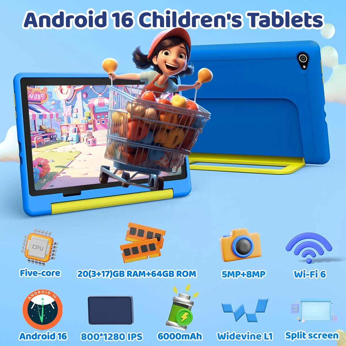 Nueva Tablet Infantil Android  - Kids Education Tablets reseña y precio